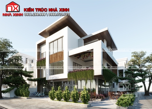 Công trình thực tế nhà 3 tầng dấu mái của anh Huân thành phố Hà Tĩnh